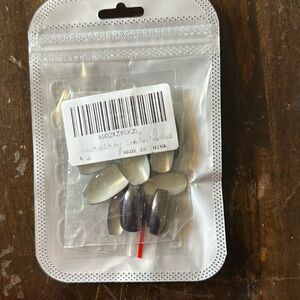 Black Metallic False Nails